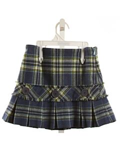 FLORENCE EISEMAN  BLUE  PLAID  SKIRT