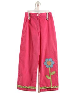 TENNILLE KIDS  HOT PINK  FLORAL APPLIQUED PANTS