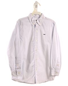 VINEYARD VINES  WHITE  WINDOWPANE  DRESS SHIRT