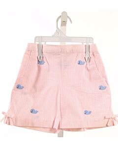 SOUTHERN SMOCKED COMPANY  LT PINK SEERSUCKER STRIPED  SHORTS