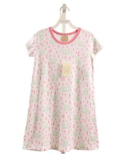 THE BEAUFORT BONNET COMPANY  LT GREEN  PRINT  KNIT DRESS