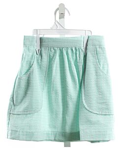 HANNAH KATE  MINT SEERSUCKER GINGHAM  SKIRT