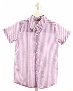 CECIL & LOU  PURPLE SEERSUCKER STRIPED  DRESS SHIRT