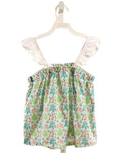 BELLA BLISS  GREEN  FLORAL  SLEEVELESS SHIRT