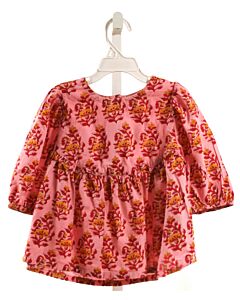 PINK CHICKEN  CRIMSON  FLORAL  SHIRT-LS