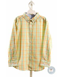 LITTLE ENGLISH  ORANGE  PLAID  DRESS SHIRT