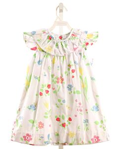 THE BEAUFORT BONNET COMPANY  WHITE  FLORAL  DRESS WITH PICOT STITCHING
