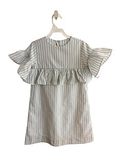 BELLA BLISS  BLUE SEERSUCKER STRIPED  DRESS