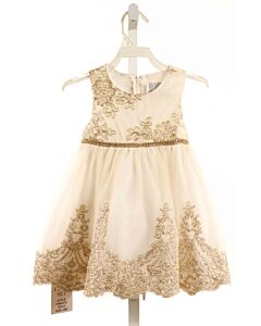 RARE EDITIONS  GOLD TULLE   PARTY DRESS