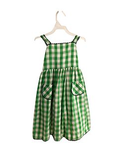 BELLA BLISS  GREEN  GINGHAM  DRESS WITH RIC RAC
