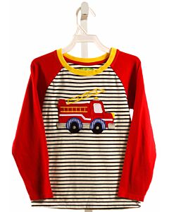 BE MINE  RED  STRIPED APPLIQUED KNIT LS SHIRT