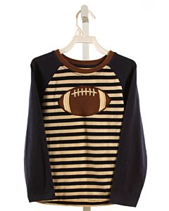 BE MINE  NAVY  STRIPED APPLIQUED KNIT LS SHIRT
