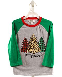 MARIE NICOLE CLOTHING  MULTI-COLOR   PRINTED DESIGN KNIT LS SHIRT