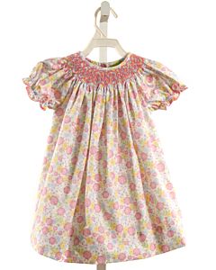 CLASSIC WHIMSY  PINK  FLORAL SMOCKED DRESS