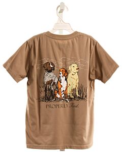 PROPERLY TIED  BROWN   PRINTED DESIGN T-SHIRT