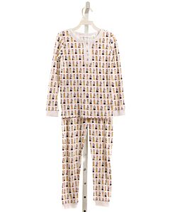 LILA + HAYES  BROWN  PRINT  LOUNGEWEAR WITH RUFFLE