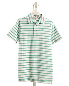 THE BEAUFORT BONNET COMPANY  MINT  STRIPED  KNIT SS SHIRT