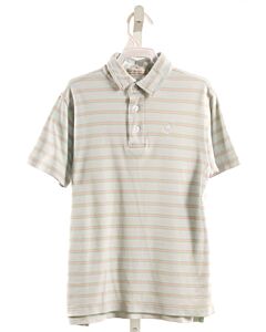 THE BEAUFORT BONNET COMPANY  LT PINK  STRIPED  KNIT SS SHIRT