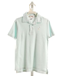 THE BEAUFORT BONNET COMPANY  LT BLUE  STRIPED  KNIT SS SHIRT