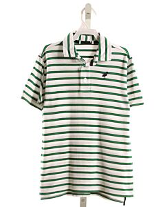 THE BEAUFORT BONNET COMPANY  GREEN  STRIPED  KNIT SS SHIRT