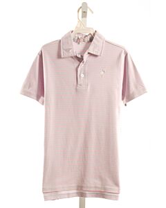 THE BEAUFORT BONNET COMPANY  LT PINK  STRIPED  KNIT SS SHIRT