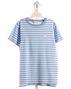 THE BEAUFORT BONNET COMPANY  BLUE  STRIPED  KNIT SS SHIRT