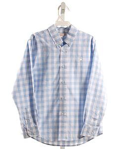 THE BEAUFORT BONNET COMPANY  LT BLUE  GINGHAM  DRESS SHIRT