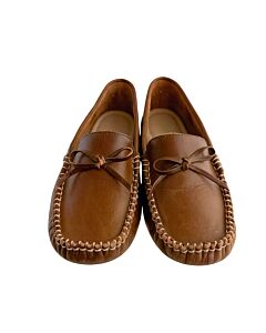 ELEPHANTITO BROWN LOAFERS *THIS ITEM IS GENTLY USED WITH MINOR SIGNS OF WEAR (MINOR SCUFFING) *EUC SIZE CHILD 2