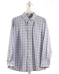 BELLA BLISS  BLUE  PLAID  DRESS SHIRT