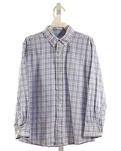 BELLA BLISS  LT BLUE  PLAID  DRESS SHIRT