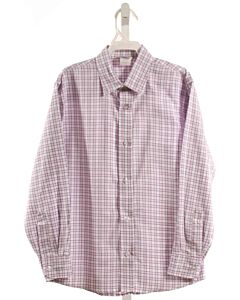 BELLA BLISS  LT PINK  PLAID  DRESS SHIRT