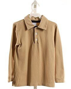 BELLA BLISS  BROWN PIQUE   KNIT LS SHIRT