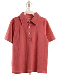 LILA + HAYES  RED  STRIPED  KNIT SS SHIRT