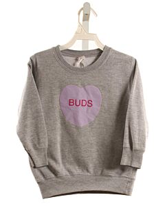 RABBIT SKINS  GRAY  PRINT  PULLOVER