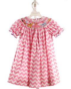VIVE LA FETE PINK SMOCKED DRESS WITH RIC RAC