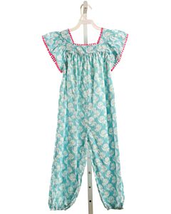 MINI BODEN  AQUA  FLORAL  ROMPER