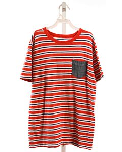 CREWCUTS  RED  STRIPED  KNIT SS SHIRT