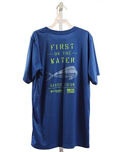 COLUMBIA  BLUE KNIT  PRINTED DESIGN SHIRT-SS