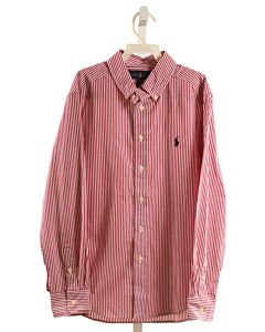 RALPH LAUREN  MAROON  STRIPED  DRESS SHIRT
