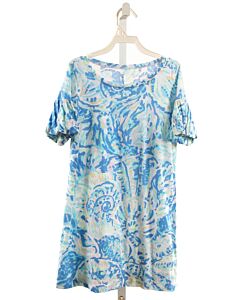 LILLY PULITZER  BLUE KNIT  PRINTED DESIGN KNIT DRESS