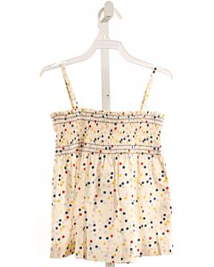 PETIT BATEAU  MULTI-COLOR  POLKA DOT SMOCKED SLEEVELESS SHIRT