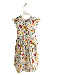 MINI BODEN  WHITE   PRINTED DESIGN DRESS