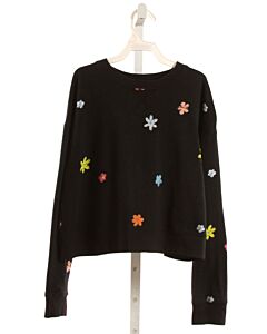 SPLENDID  BLACK  FLORAL  PULLOVER