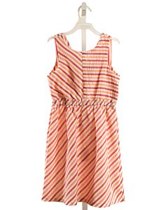 HAYDEN GIRLS  ORANGE SEERSUCKER STRIPED  DRESS