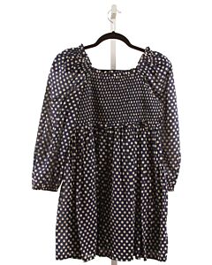 CREWCUTS  NAVY  POLKA DOT SMOCKED DRESS