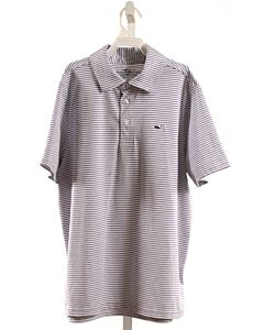 VINEYARD VINES  BLUE  STRIPED  KNIT SS SHIRT