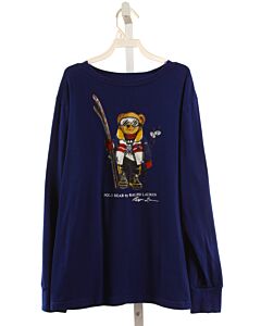 POLO BY RALPH LAUREN  BLUE   PRINTED DESIGN KNIT LS SHIRT
