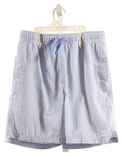 NO TAG  LT BLUE SEERSUCKER   SWIM TRUNKS