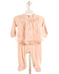 BABY BISCOTTI  LT PINK    LAYETTE WITH LACE TRIM