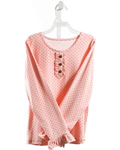 SERENDIPITY  PINK KNIT POLKA DOT  KNIT LS SHIRT